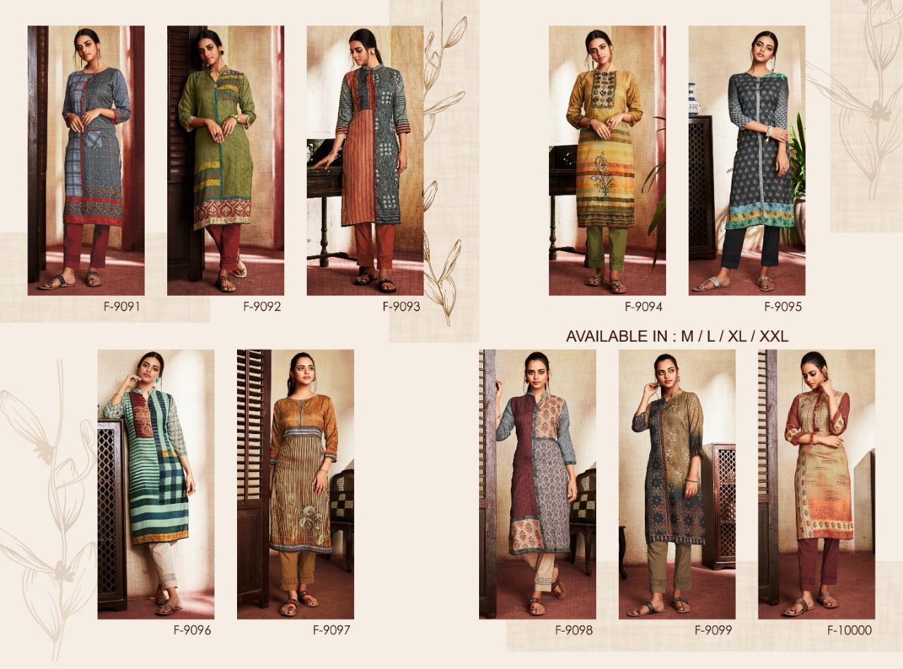 Adhira By Feminista 9091 To 10000 Series Beautiful Colorful Stylish Fancy Casual Wear & Ethnic Wear & Ready To Wear Soft Silk Digital Printed Kurtis At Wholesale Price