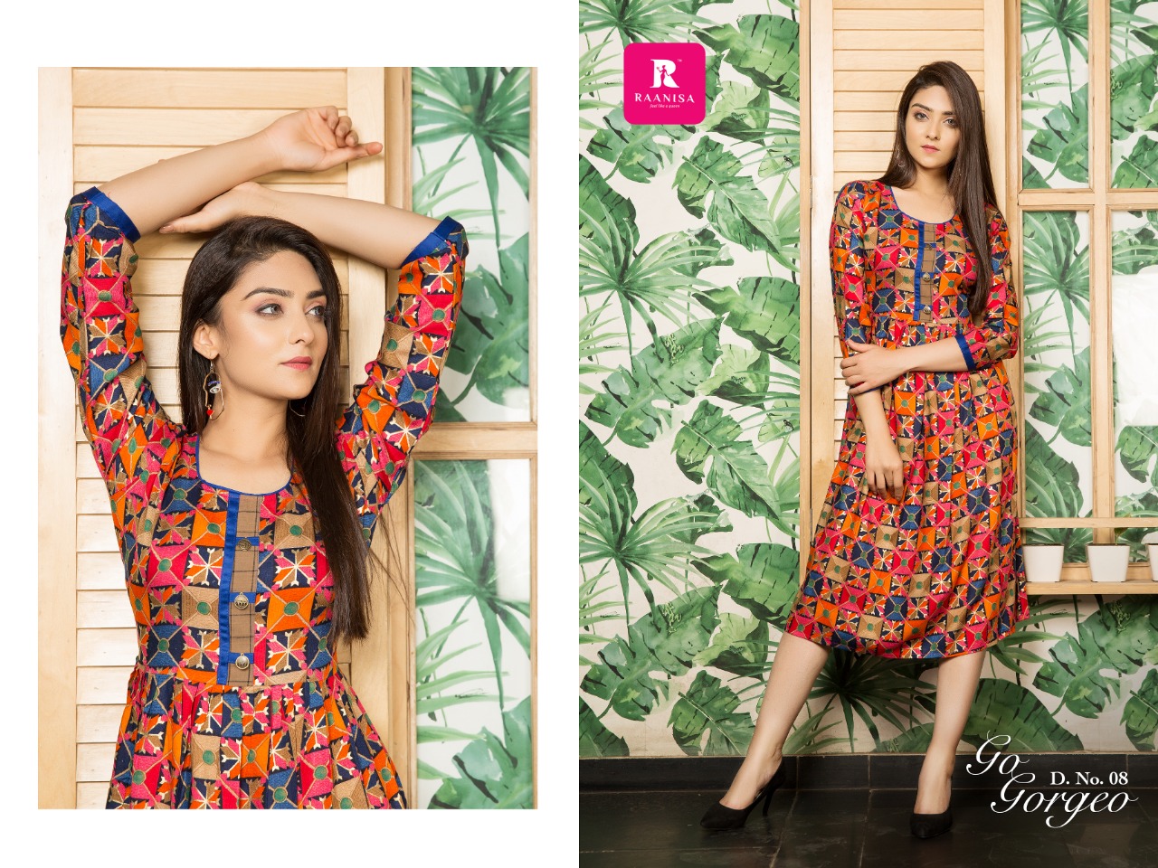 Adhishakti Vol1 By Ranisa 01 To 08 Series Beautiful Colorful Stylish Fancy Casual Wear & Ethnic Wear & Ready To Wear Rayon Print Kurtis At Wholesale Price