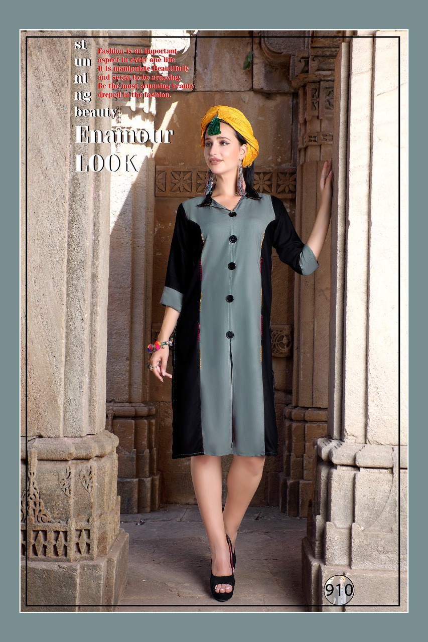 Aditi By Kaamiri 1001 To 1006 Series Beautiful Colorful Stylish Fancy Casual Wear & Ethnic Wear & Ready To Wear Rayon Printed Kurtis At Wholesale Price