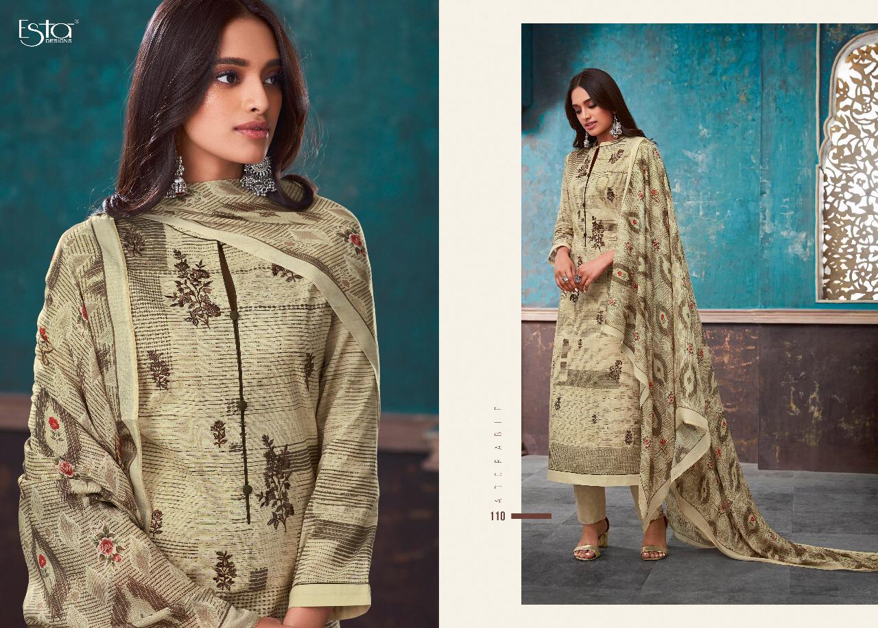 Adorable Vol-2 By Esta Designs 101 To 112 Series Beautiful Colorful Fancy Stylish Casual Wear & Ethnic Wear Digital Printed Cotton Lawn With Embroidery Dresses At Wholesale Price