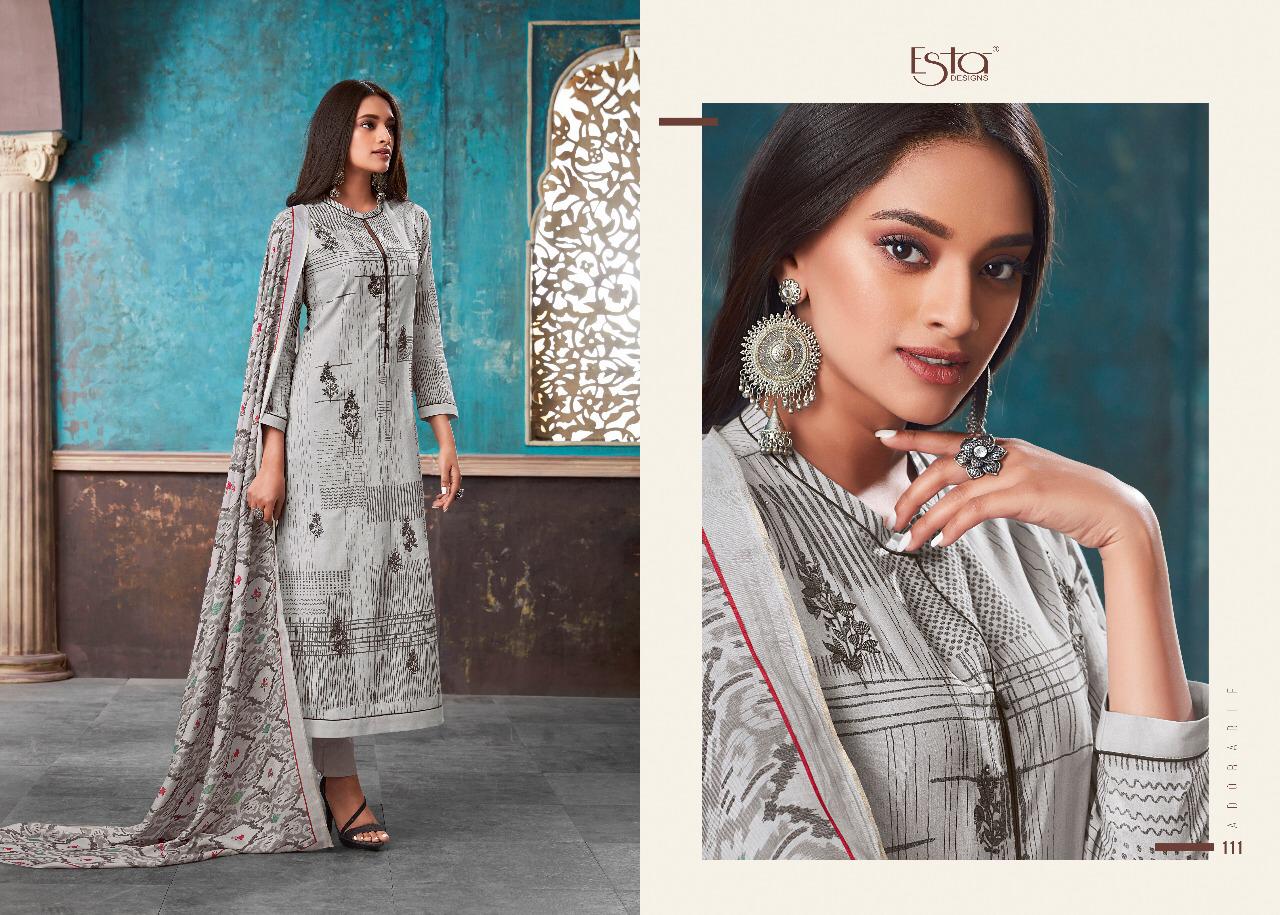 Adorable Vol-2 By Esta Designs 101 To 112 Series Beautiful Colorful Fancy Stylish Casual Wear & Ethnic Wear Digital Printed Cotton Lawn With Embroidery Dresses At Wholesale Price