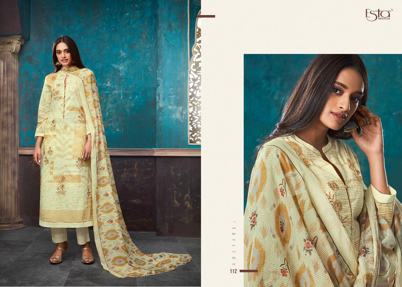 Adorable Vol-2 By Esta Designs 101 To 112 Series Beautiful Colorful Fancy Stylish Casual Wear & Ethnic Wear Digital Printed Cotton Lawn With Embroidery Dresses At Wholesale Price