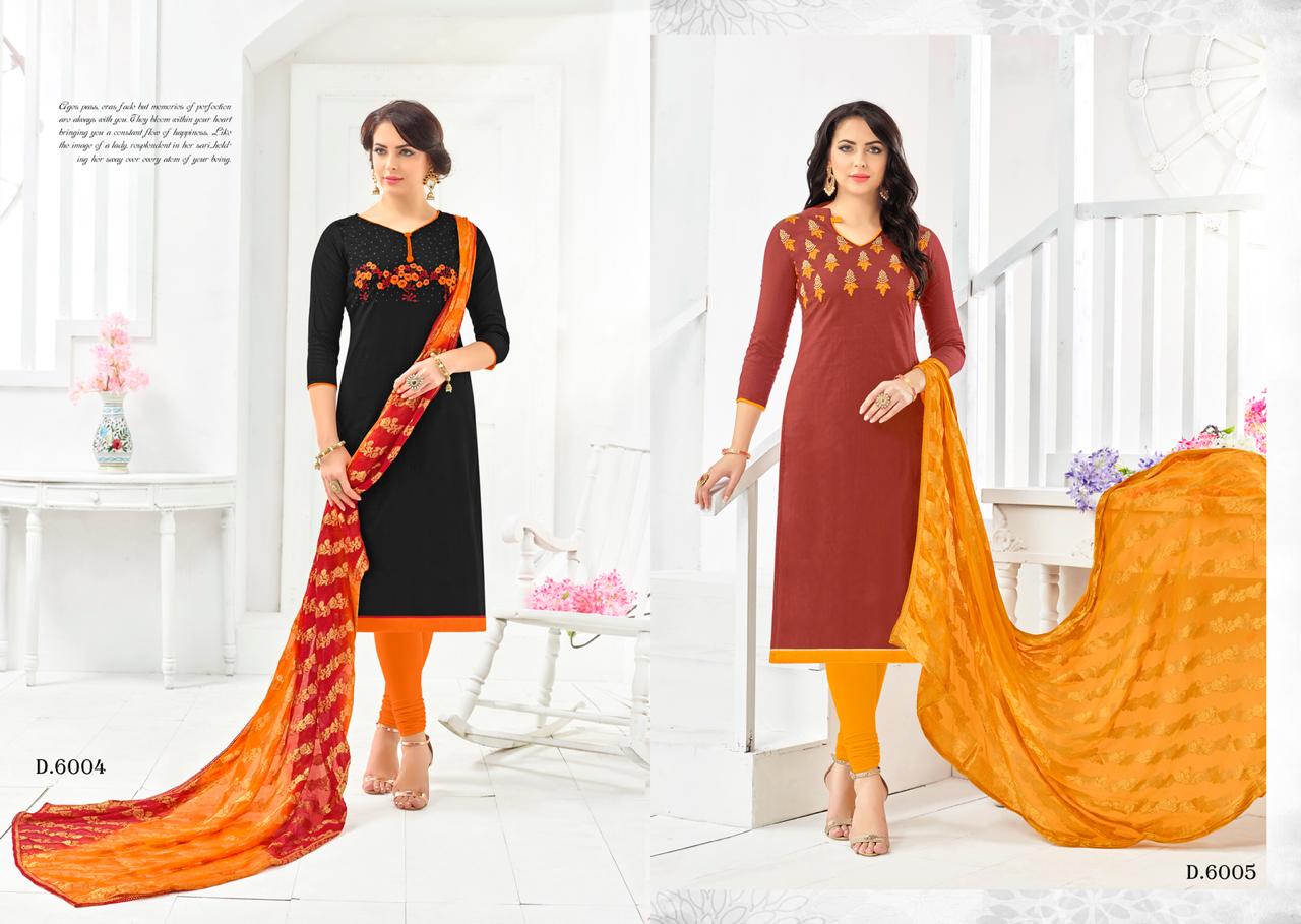 Advance By Assian Art 6001 To 6012 Series Beautiful Suits Stylish Fancy Colorful Casual Wear & Ethnic Wear Collection Slub Silk Banaras Embroidered Dresses At Wholesale Price