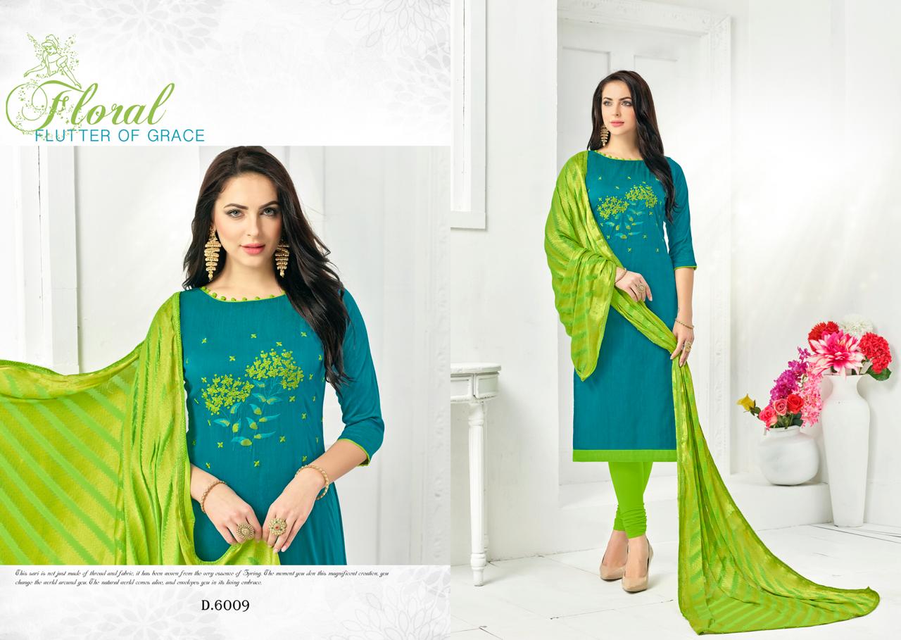 Advance By Assian Art 6001 To 6012 Series Beautiful Suits Stylish Fancy Colorful Casual Wear & Ethnic Wear Collection Slub Silk Banaras Embroidered Dresses At Wholesale Price