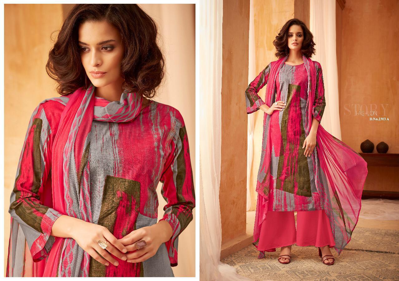 Afeem Vol-23 By Ankit Textile 2301-a To 2305-b Series Beautiful Suits Stylish Colorful Fancy Casual Wear & Ethnic Wear Cambric Cotton Printed Dresses At Wholesale Price
