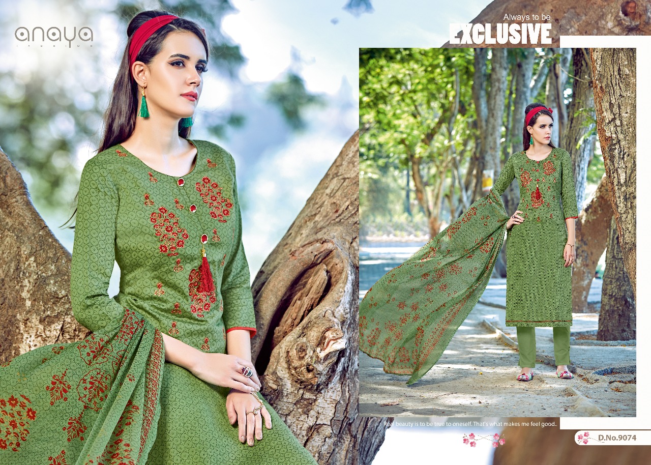 Afreen By Anaya 9071 To 9080 Series Beautiful Collection Suits Stylish Fancy Colorful Casual Wear & Ethnic Wear Satin Digital Printed Dresses At Wholesale Price