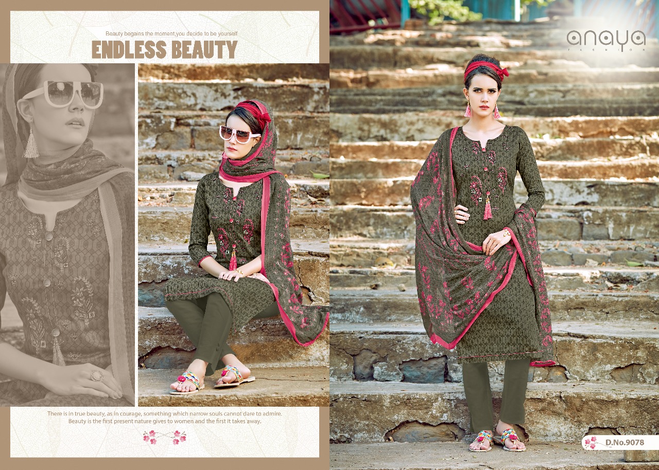 Afreen By Anaya 9071 To 9080 Series Beautiful Collection Suits Stylish Fancy Colorful Casual Wear & Ethnic Wear Satin Digital Printed Dresses At Wholesale Price