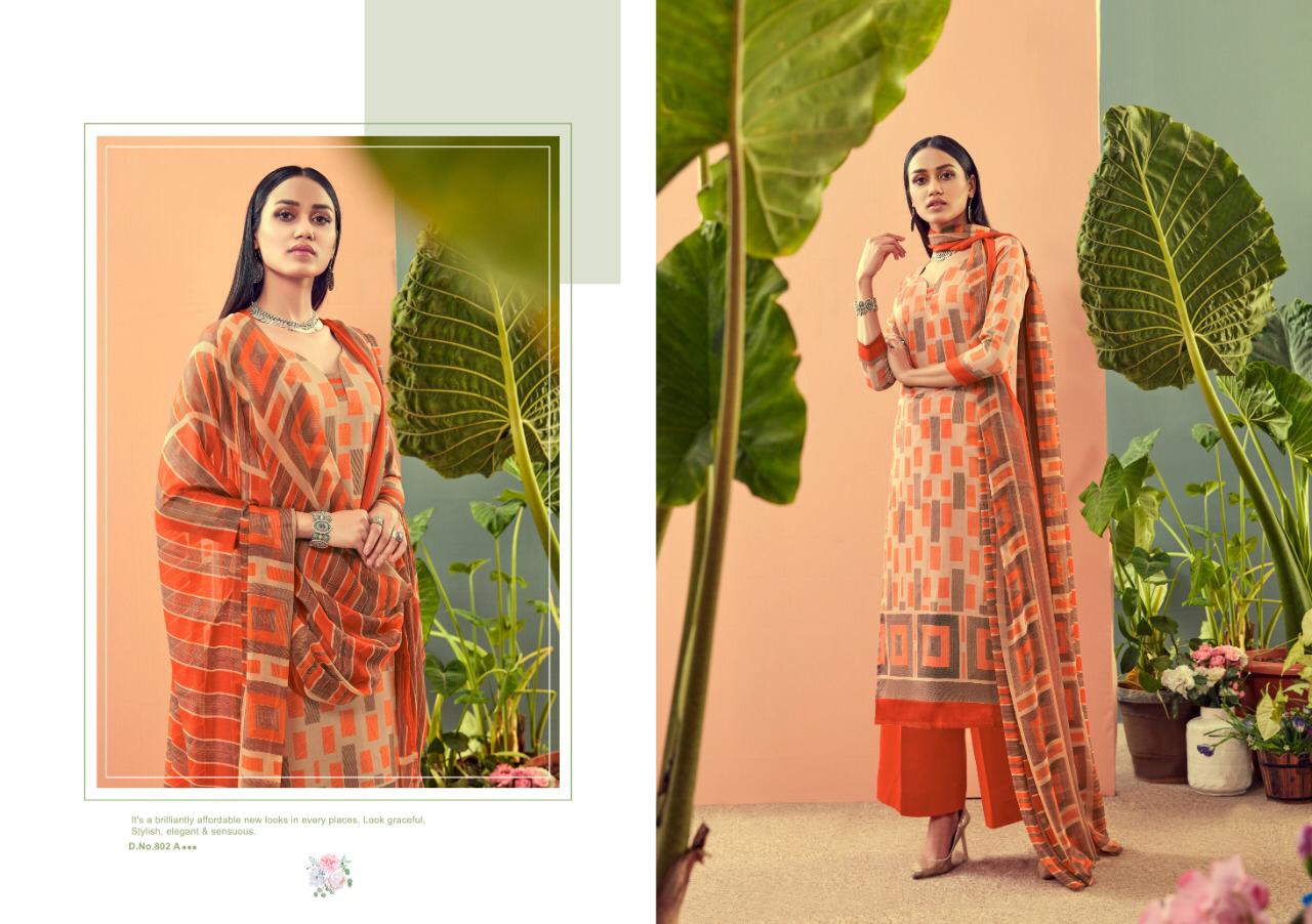 Afsana Vol-8 By Ankit Textile 801-a To 805-b Series Indian Traditional Wear Collection Beautiful Stylish Fancy Colorful Party Wear & Wear Jam Cotton Satin Digital Print Dress At Wholesale Price