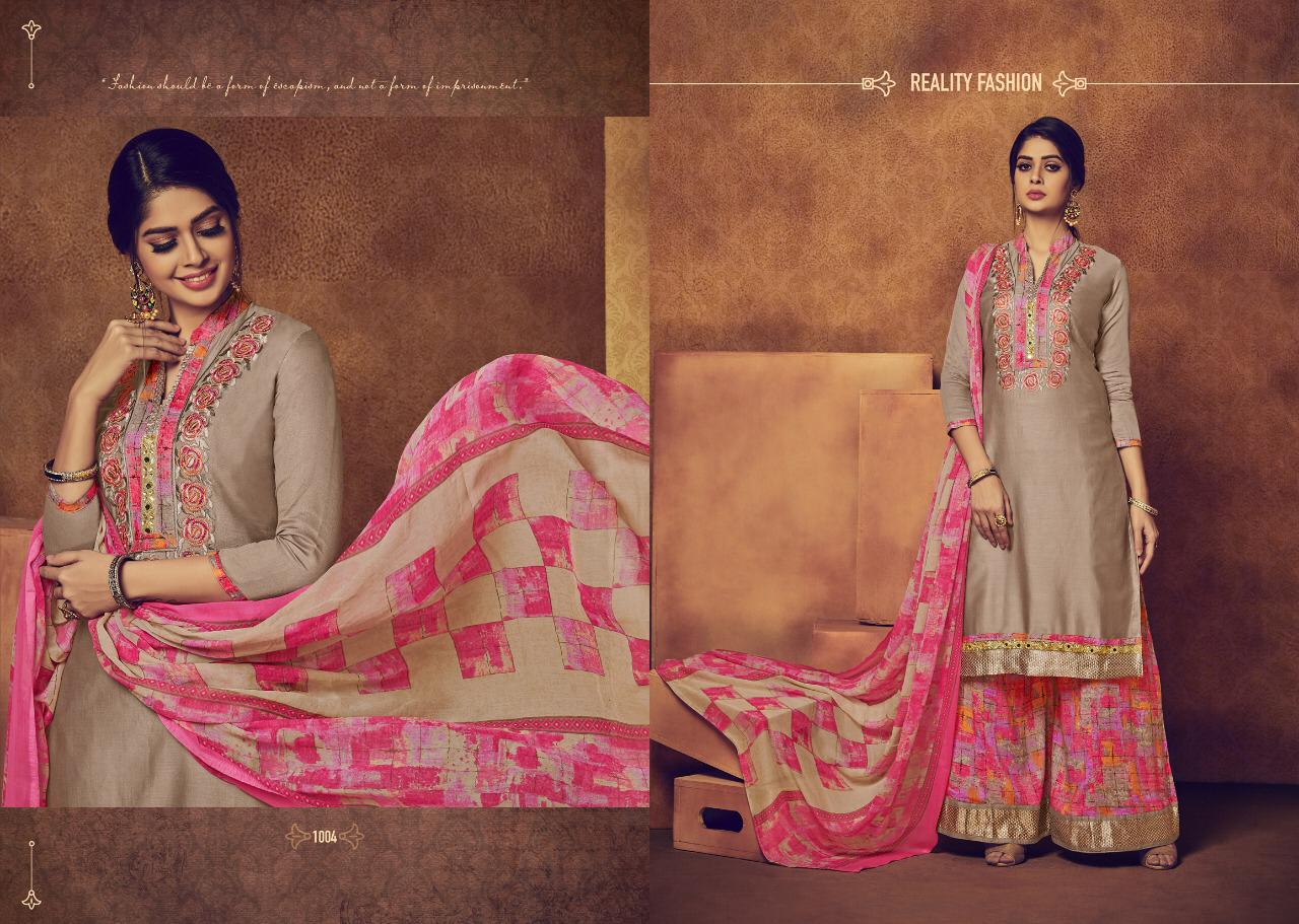 Afzaa Plazzo Vol-2 By Ravi Creation 1001 To 1008 Series Beautiful Pakistani Suits Stylish Fancy Colorful Party Wear & Ethnic Wear Satin Cotton Printed Dresses At Wholesale Price