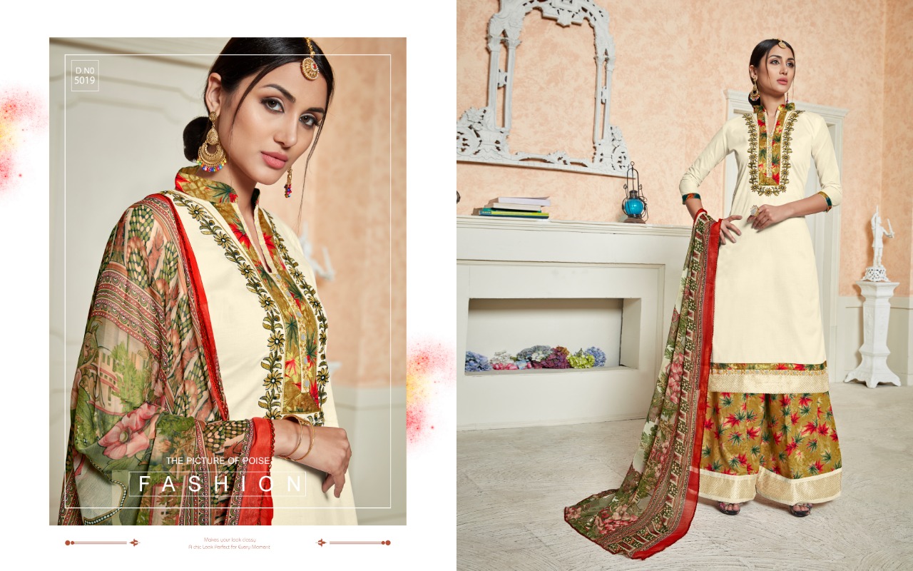 Afzza Vol-2 By Ravi Creation 5013 To 5020 Series Beautiful Suits Colorful Stylish Fancy Casual Wear & Ethnic Wear Pure Satin Cotton With Embroidery Dresses At Wholesale Price