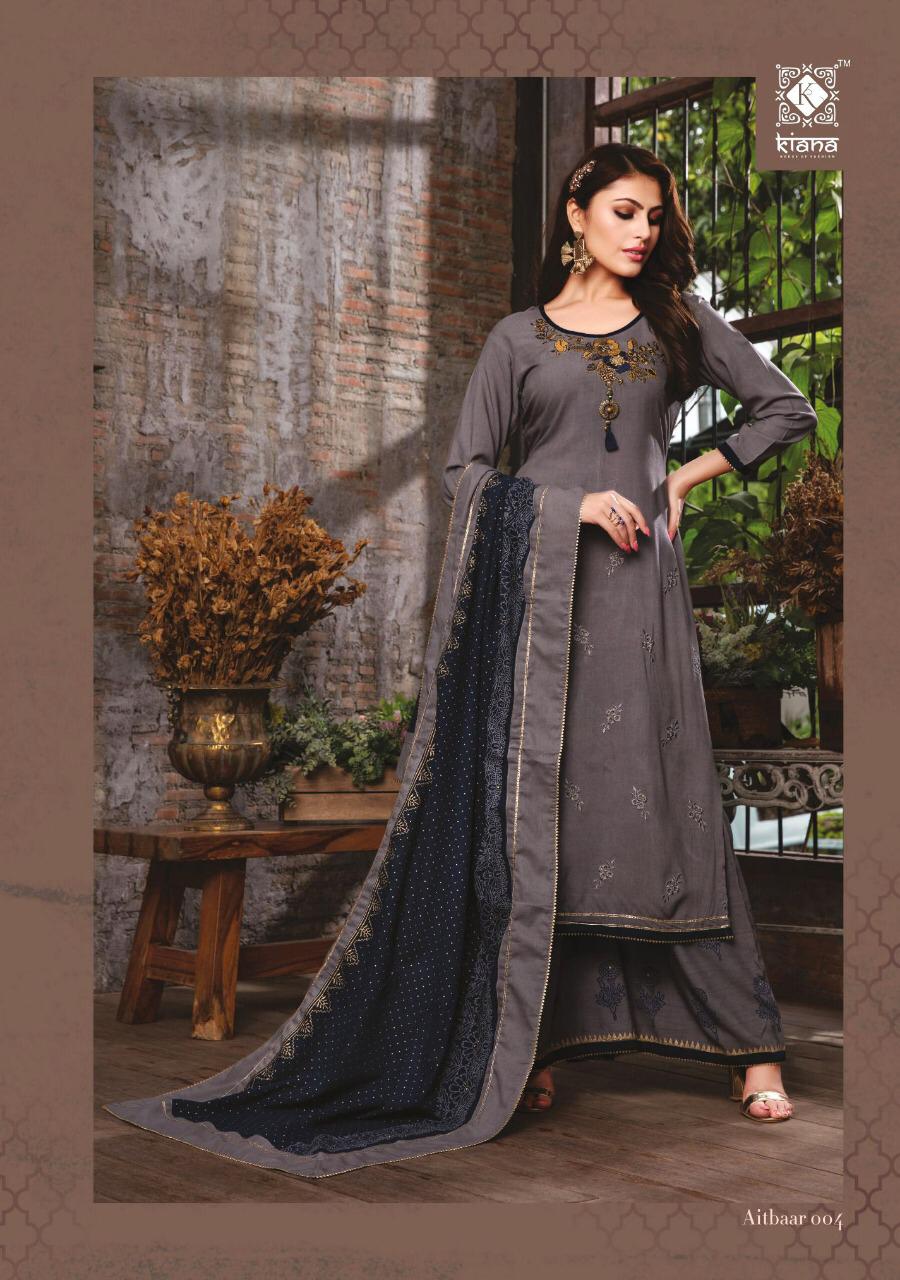 Aitbaar By Kiana 001 To 008 Series Indian Traditional Wear Collection Beautiful Stylish Fancy Colorful Party Wear & Occasional Wear Rayon Foil Printed Dresses At Wholesale Price