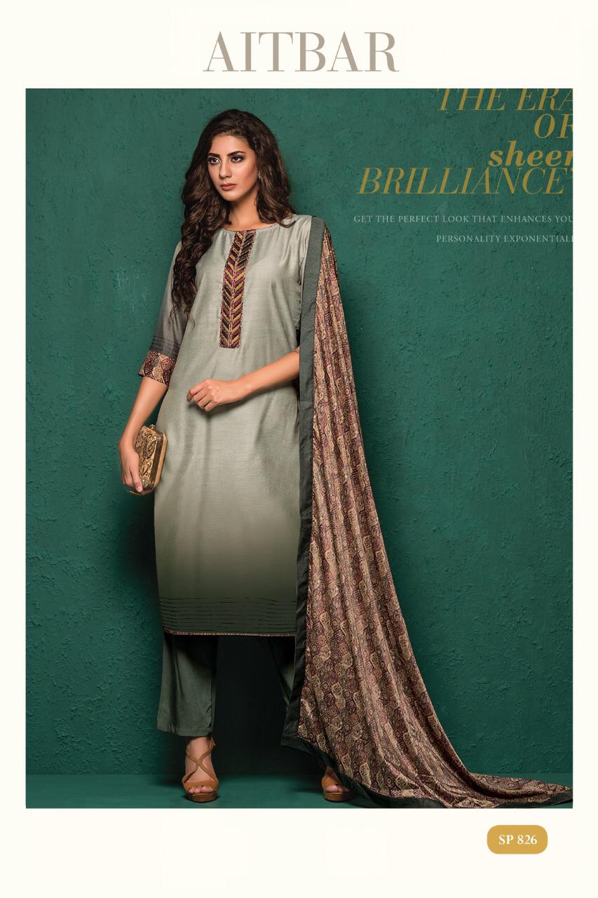 Aitbar By Sri 825 To 831 Series Beautiful Collection Suits Stylish Fancy Colorful Party Wear & Ethnic Wear Fine Cotton Embroidered Dresses At Wholesale Price