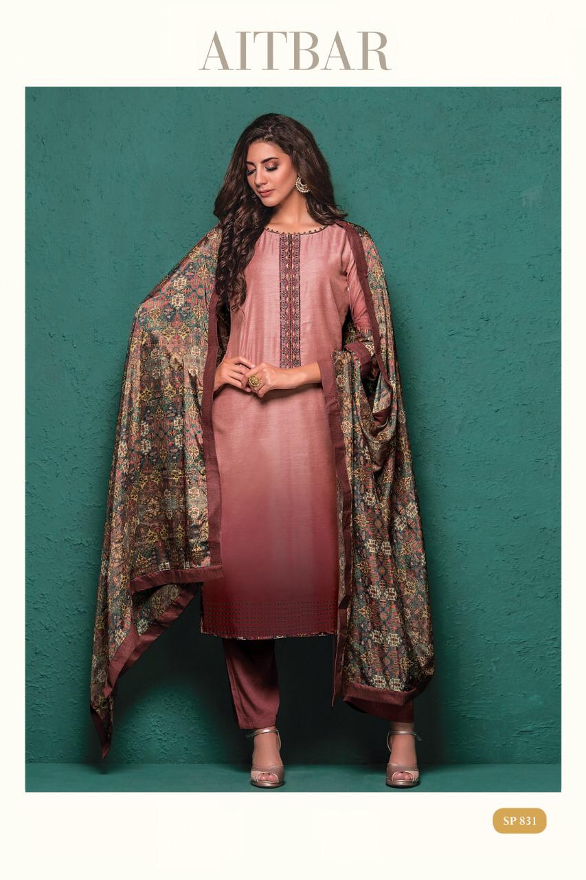 Aitbar By Sri 825 To 831 Series Beautiful Collection Suits Stylish Fancy Colorful Party Wear & Ethnic Wear Fine Cotton Embroidered Dresses At Wholesale Price