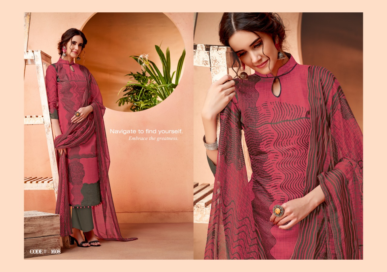 Ak-56 Vol-16 By Ankit Textile 1601 To 1609 Series Beautiful Designer Collection Suits Stylish Fancy Colorful Party Wear & Ethnic Wear Cotton Cambric Printed Dresses At Wholesale Price