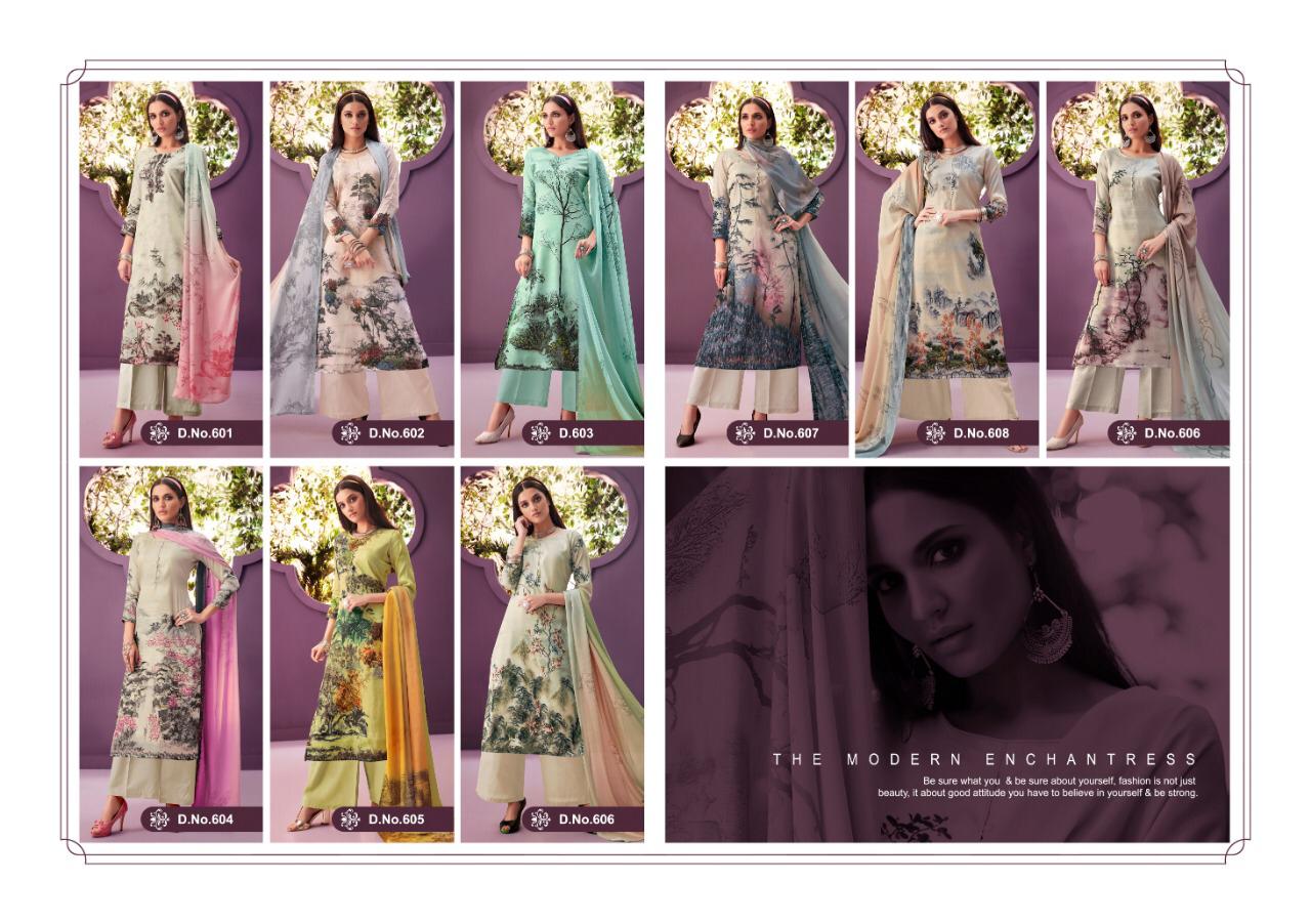 Alaska-vol-6 By Ankit Textile 601-to 609-series Indian Traditional Wear Collection Beautiful Stylish Fancy Colorful Party Wear & Wear Tussar Satin Digital Print Dress At Wholesale Price