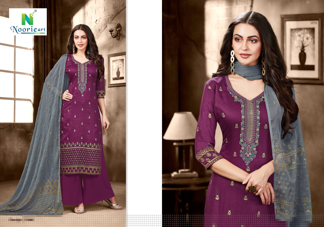 Alefiyah By Noorie Art 2001 To 2007 Series Beautiful Suits Stylish Colorful Fancy Casual Wear & Ethnic Wear Pure Jam Satin Dresses At Wholesale Price