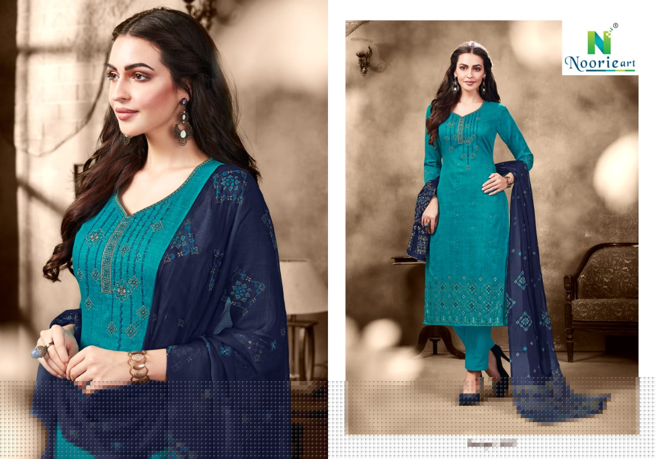 Alefiyah By Noorie Art 2001 To 2007 Series Beautiful Suits Stylish Colorful Fancy Casual Wear & Ethnic Wear Pure Jam Satin Dresses At Wholesale Price