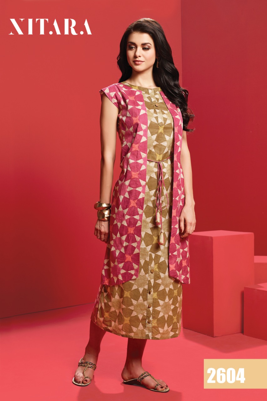 Alekya By Nitara 2601 To 2607 Series Beautiful Colorful Stylish Fancy Casual Wear & Ethnic Wear & Ready To Wear Pure Cotton Kurtis At Wholesale Price