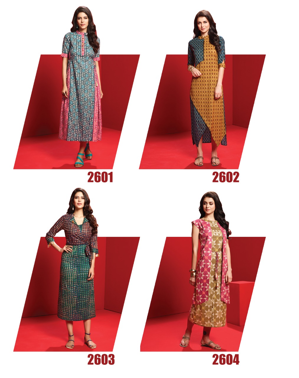 Alekya By Nitara 2601 To 2607 Series Beautiful Colorful Stylish Fancy Casual Wear & Ethnic Wear & Ready To Wear Pure Cotton Kurtis At Wholesale Price
