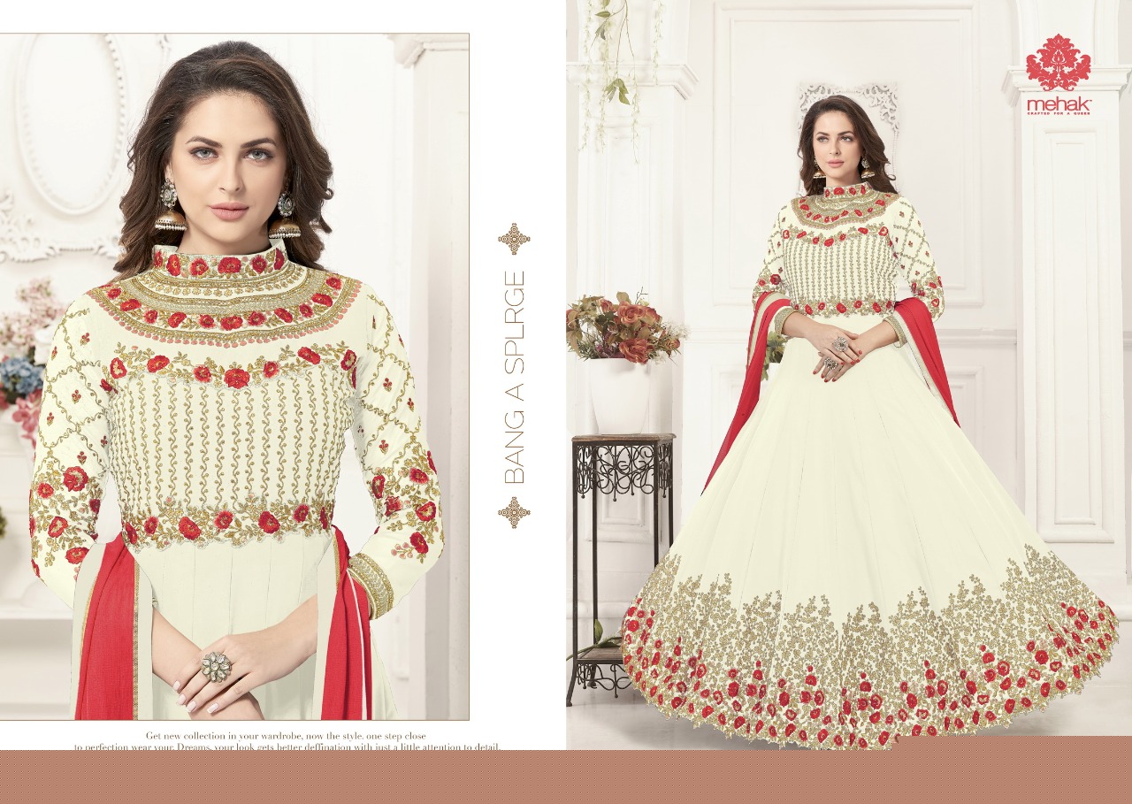 Alesha Colours By Mehak Designer Festive Collection Anarkali Suits Beautiful Stylish Fancy Colorful Party Wear & Occasional Wear Georgette Dresses At Wholesale Price