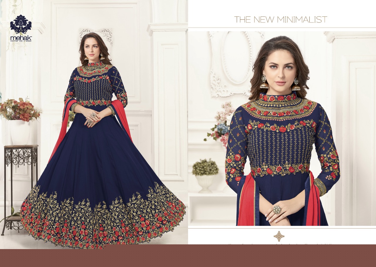 Alesha Colours By Mehak Designer Festive Collection Anarkali Suits Beautiful Stylish Fancy Colorful Party Wear & Occasional Wear Georgette Dresses At Wholesale Price