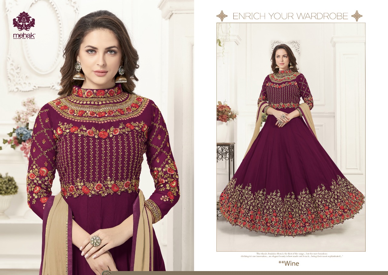 Alesha Colours By Mehak Designer Festive Collection Anarkali Suits Beautiful Stylish Fancy Colorful Party Wear & Occasional Wear Georgette Dresses At Wholesale Price