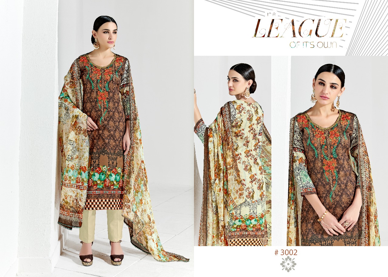 Alifaa By Shri Vijay 3001 To 3008 Series Beautiful Stylish Fancy Colorful Casual Wear & Ethnic Wear Summer Collection Glace Satin Cotton Printed & Embroidered Dresses At Wholesale Price