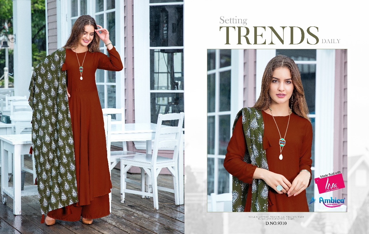 Alina By Ambica Fashon 9301 To 9310 Series Designer Beautiful Stylish Fancy Colorful Casual Wear & Ethnic Wear & Ready To Wear Rayon Kurtis At Wholesale Price