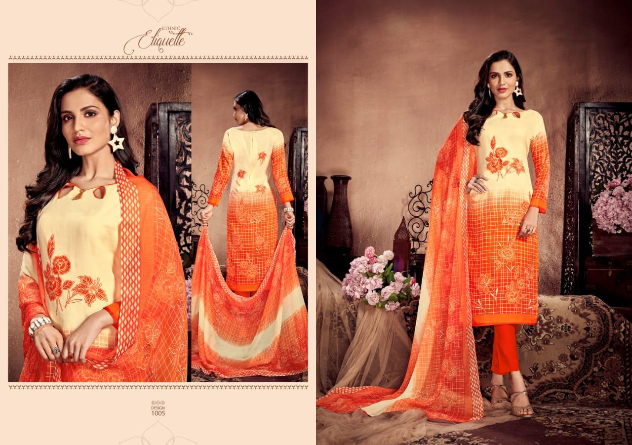 Alinaa Vol-13 By Ritu International 1001 To 1010 Series Designer Beautiful Fancy Colorful Stylish Wedding Wear Collection Party Wear & Occasional Wear Pure Glace Cotton Digital Style Print Dresses At Wholesale Price