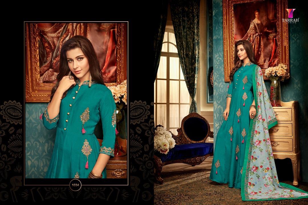 Alinaa Vol-5 By Tarrah Fashion 1033 To 1040 Series Designer Bridal Wear Collection Beautiful Stylish Fancy Colorful Party Wear & Occasional Wear Maslin Dresses/ Gowns At Wholesale Price