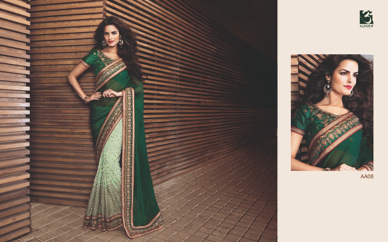Aloukik Mix Collection By Aloukik Indian Traditional Wear Collection Beautiful Stylish Fancy Colorful Party Wear & Occasional Wear Fancy Embroidery Sarees At Wholesale Price