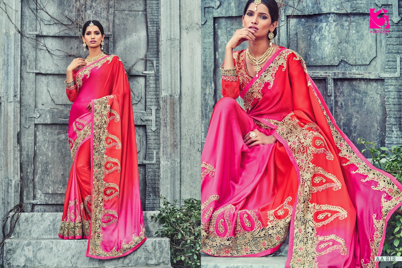 Aloukik Mix Collection By Aloukik Indian Traditional Wear Collection Beautiful Stylish Fancy Colorful Party Wear & Occasional Wear Fancy Embroidery Sarees At Wholesale Price