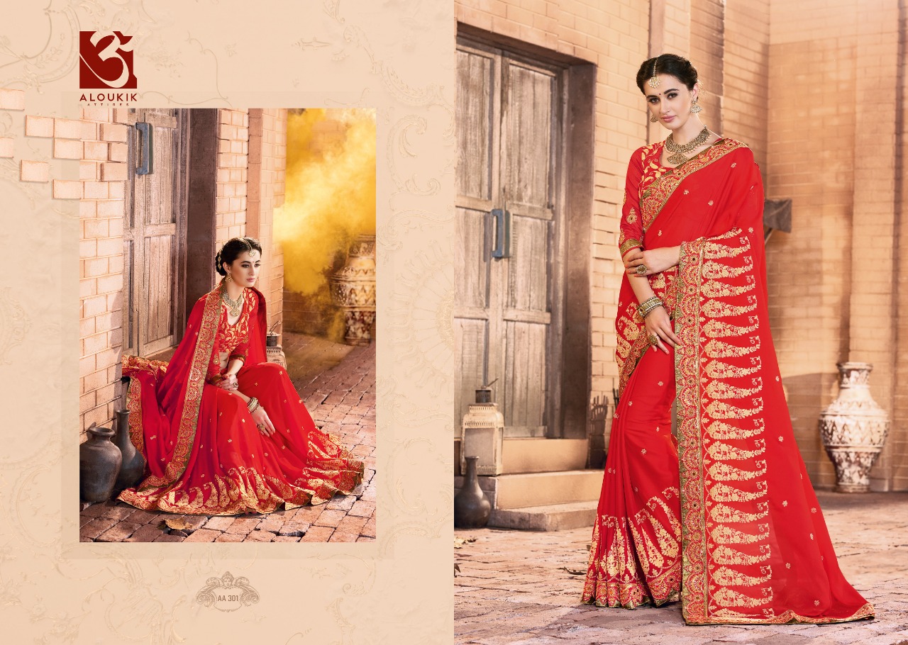 Aloukik Mix Collection By Aloukik Indian Traditional Wear Collection Beautiful Stylish Fancy Colorful Party Wear & Occasional Wear Fancy Embroidery Sarees At Wholesale Price