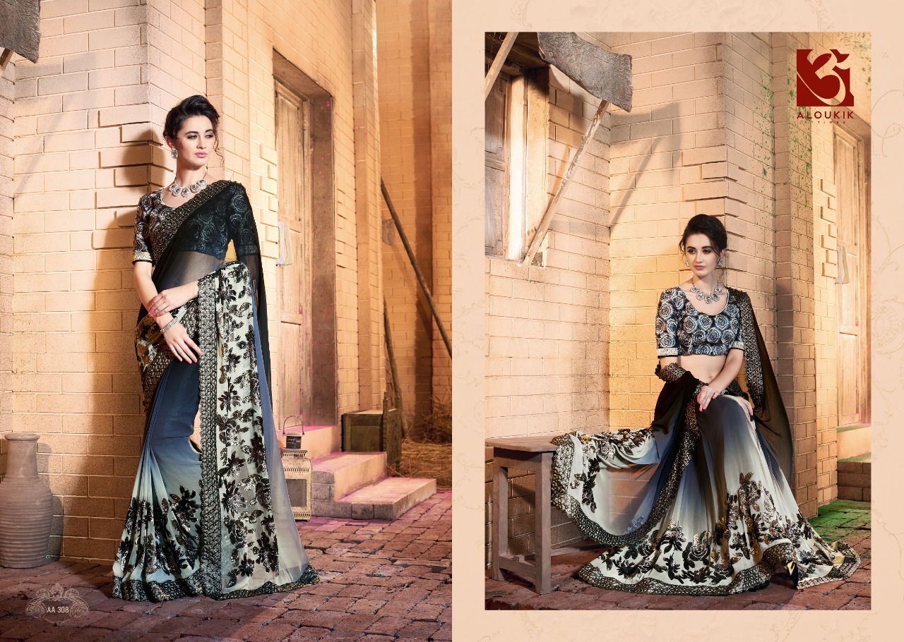 Aloukik Mix Collection By Aloukik Indian Traditional Wear Collection Beautiful Stylish Fancy Colorful Party Wear & Occasional Wear Fancy Embroidery Sarees At Wholesale Price