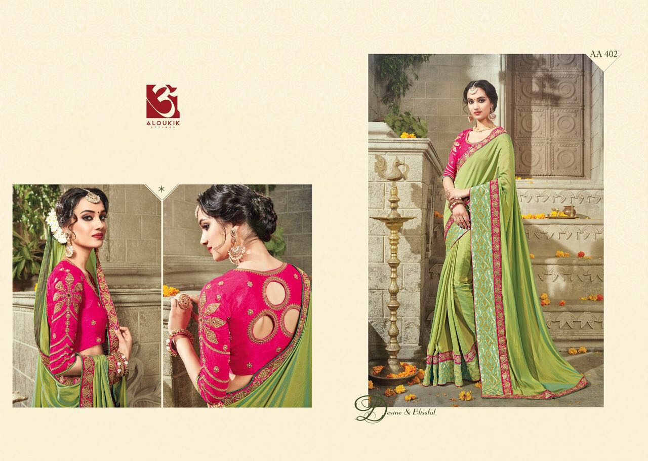 Aloukik Mix Collection By Aloukik Indian Traditional Wear Collection Beautiful Stylish Fancy Colorful Party Wear & Occasional Wear Fancy Embroidery Sarees At Wholesale Price