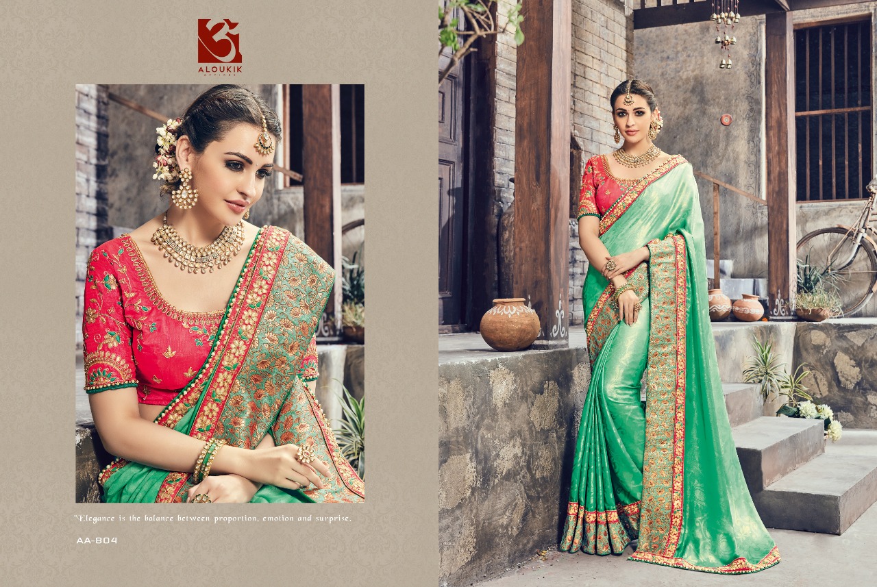 Aloukik Mix Collection By Aloukik Indian Traditional Wear Collection Beautiful Stylish Fancy Colorful Party Wear & Occasional Wear Fancy Embroidery Sarees At Wholesale Price