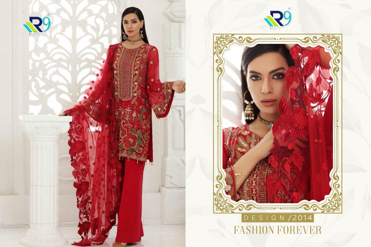Amaya By R9 2013 To 2016 Series Beautiful Pakistani Suits Stylish Fancy Colorful Party Wear & Ethnic Wear Collection Georgette Embroidered Dresses At Wholesale Price