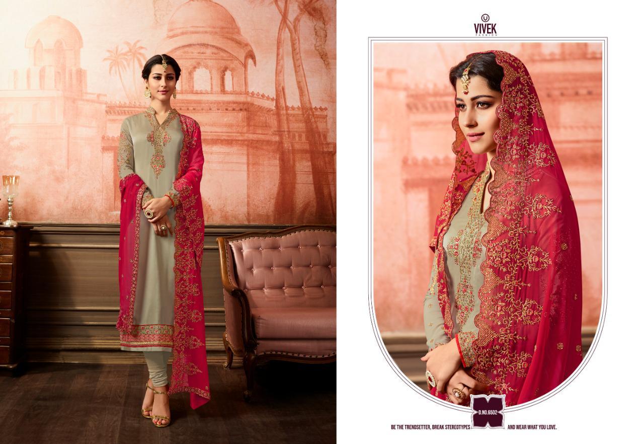 Ameen Nx By Vivek Fashion Beautiful Suits Stylish Fancy Colorful Casual Wear & Ethnic Wear Collection Satin Georgette Embroidered Dresses At Wholesale Price