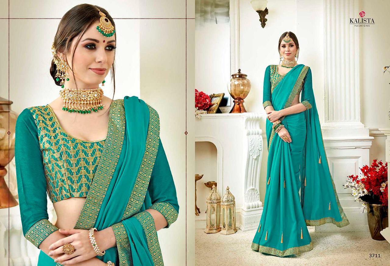Angel Vol-2 By Kalista Fashion 3710 To 3717 Series Indian Traditional Wear Collection Beautiful Stylish Fancy Colorful Party Wear & Occasional Wear Fancy Embroidered Sarees At Wholesale Price