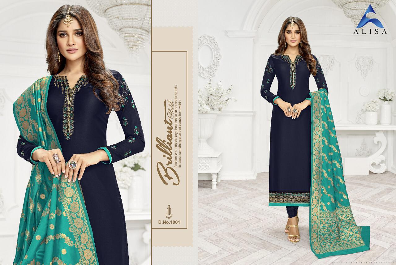 Amira By Alisa 1001 To 1006 Series Indian Traditional Wear Collection Beautiful Stylish Fancy Colorful Party Wear & Occasional Wear Satin Georgette At Wholesale Price