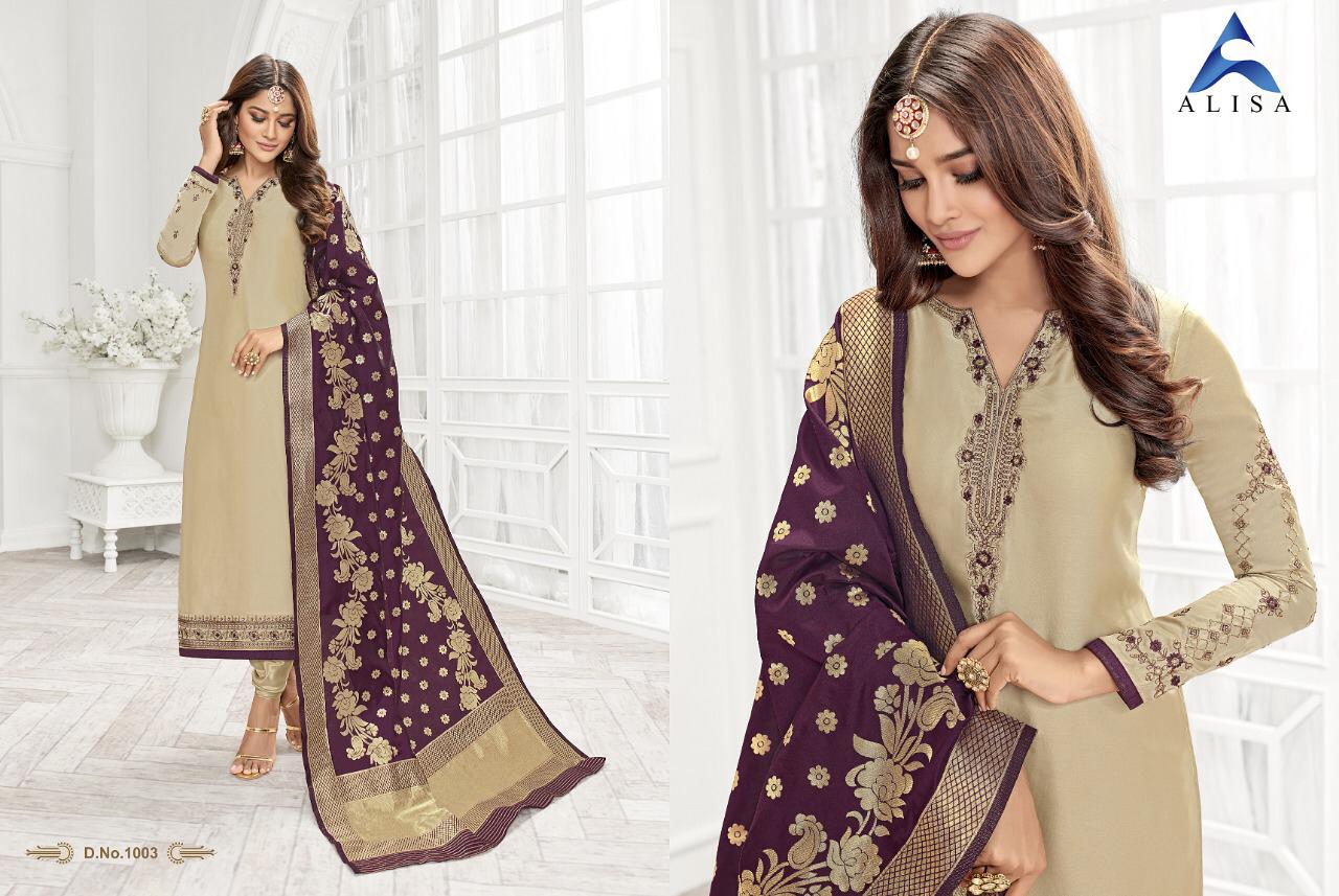 Amira By Alisa 1001 To 1006 Series Indian Traditional Wear Collection Beautiful Stylish Fancy Colorful Party Wear & Occasional Wear Satin Georgette At Wholesale Price