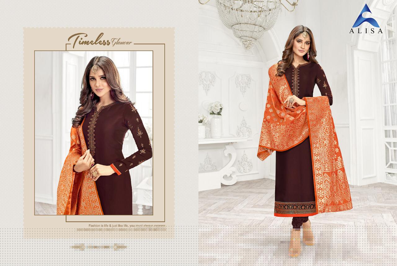 Amira By Alisa 1001 To 1006 Series Indian Traditional Wear Collection Beautiful Stylish Fancy Colorful Party Wear & Occasional Wear Satin Georgette At Wholesale Price