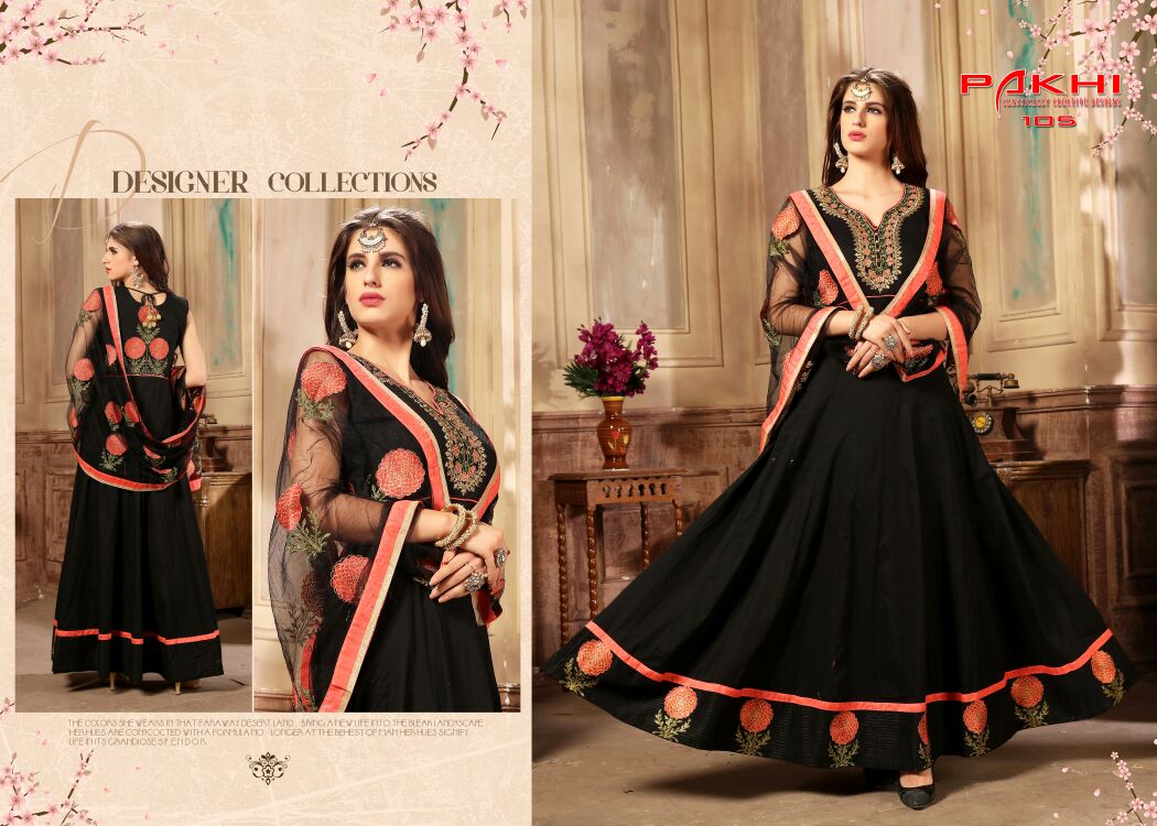 Amira By Pakhi 101 To 109 Series Designer Anarkali Suits Beautiful Stylish Fancy Colorful Party Wear & Occasional Wear Heavy Cotton Cambric Dresses At Wholesale Price