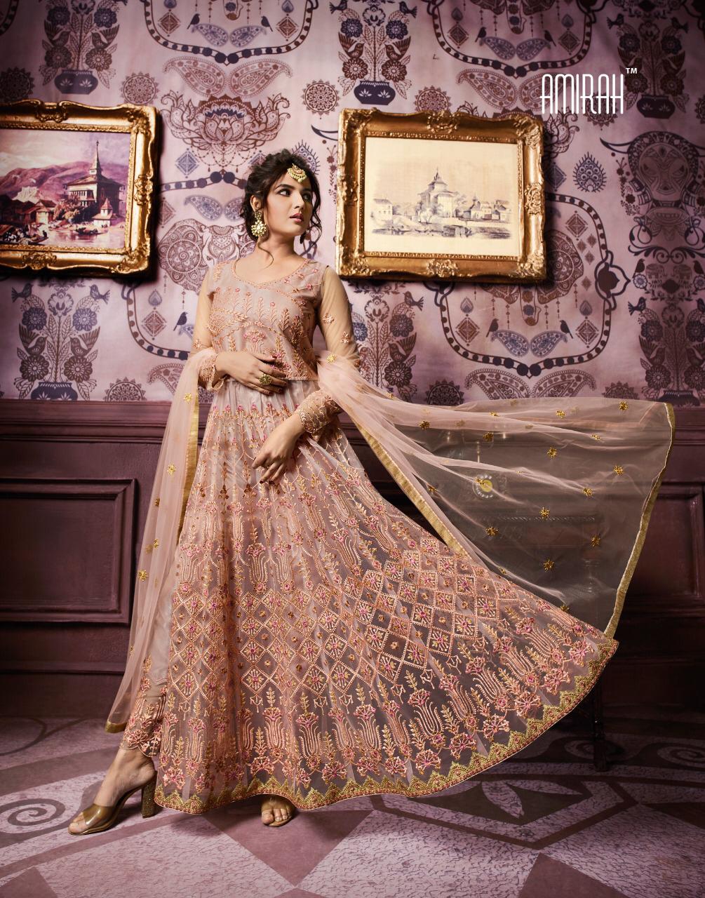 Amirah Vol-18 By Amirah 11021 To 11026 Series Designer Festive Suits Collection Beautiful Stylish Fancy Colorful Party Wear & Occasional Wear Faux Georgette Heavy Embroidered And Hand Work Daimond Dresses At Wholesale Price