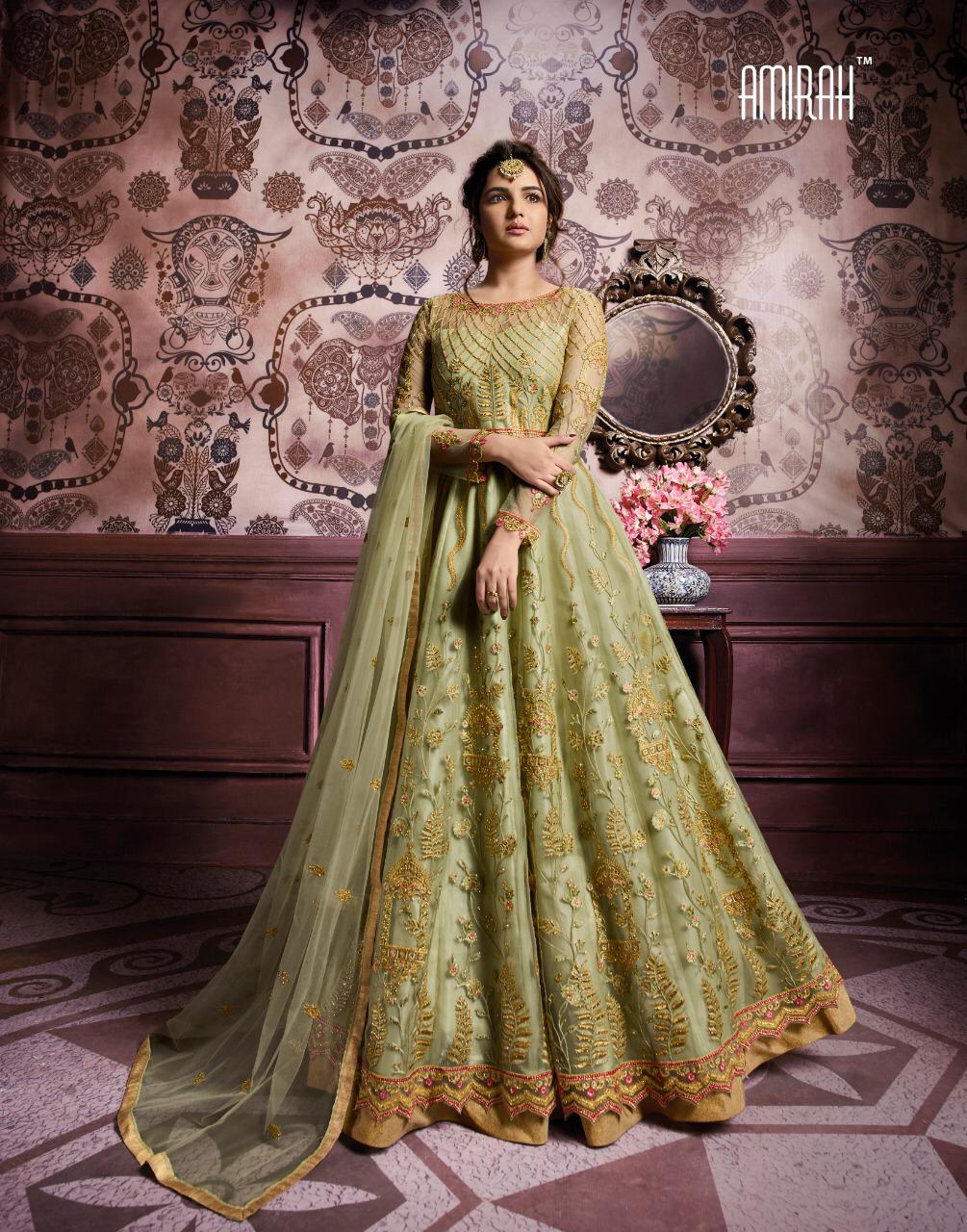 Amirah Vol-18 By Amirah 11021 To 11026 Series Designer Festive Suits Collection Beautiful Stylish Fancy Colorful Party Wear & Occasional Wear Faux Georgette Heavy Embroidered And Hand Work Daimond Dresses At Wholesale Price