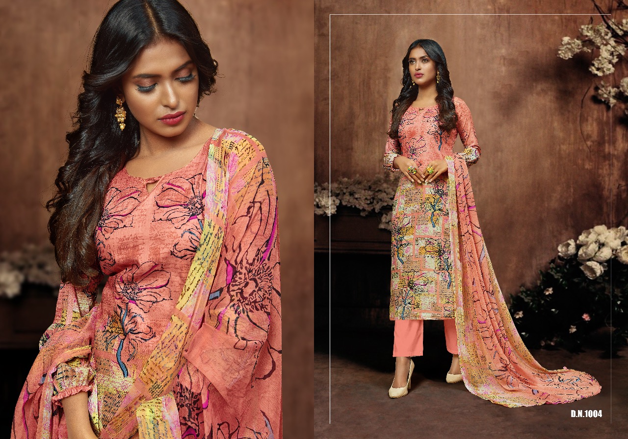Amora By Shri Vijay 1001 To 1010 Series Indian Traditional Wear Collection Beautiful Stylish Fancy Colorful Party Wear & Occasional Wear Cambric Cotton Digital Printed Dress At Wholesale Price
