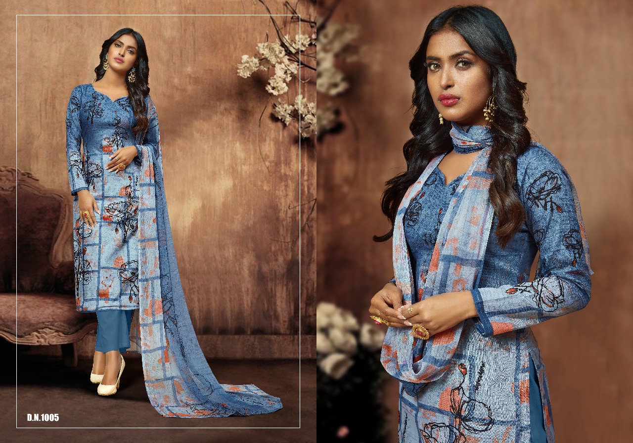 Amora By Shri Vijay 1001 To 1010 Series Indian Traditional Wear Collection Beautiful Stylish Fancy Colorful Party Wear & Occasional Wear Cambric Cotton Digital Printed Dress At Wholesale Price