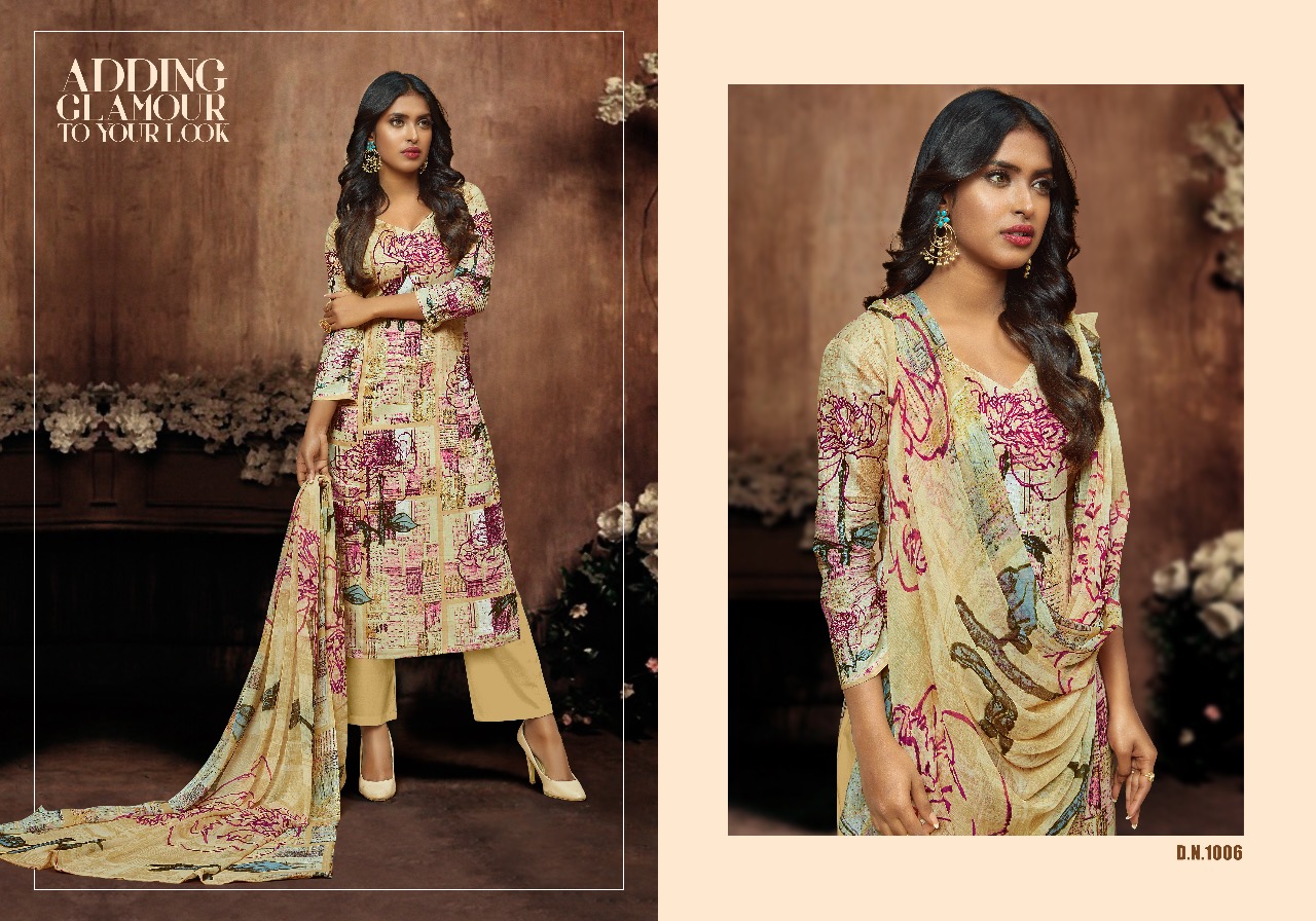Amora By Shri Vijay 1001 To 1010 Series Indian Traditional Wear Collection Beautiful Stylish Fancy Colorful Party Wear & Occasional Wear Cambric Cotton Digital Printed Dress At Wholesale Price