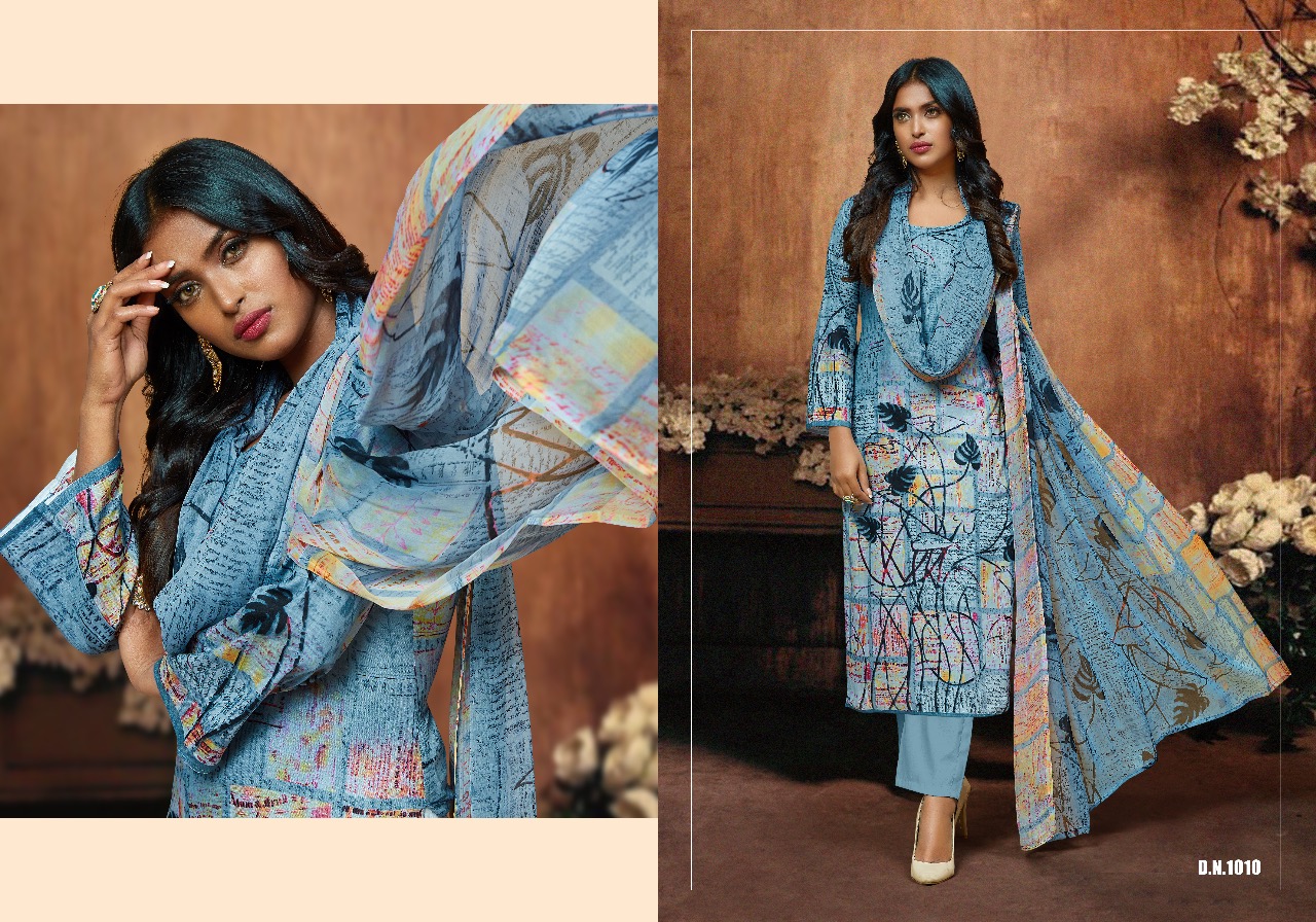 Amora By Shri Vijay 1001 To 1010 Series Indian Traditional Wear Collection Beautiful Stylish Fancy Colorful Party Wear & Occasional Wear Cambric Cotton Digital Printed Dress At Wholesale Price