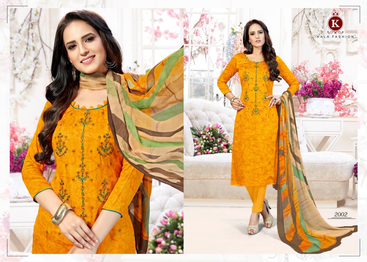 Amore Vol-2 By Kala Fashion 2001 To 2006 Series Beautiful Suits Collection Beautiful Stylish Fancy Colorful Casual Wear & Ethnic Wear Pure Jam Satin Print With Embroidery Dresses At Wholesale Price Download Image Zip